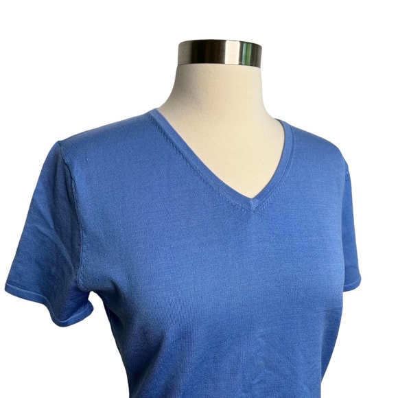 Tori Richard Honolulu Silk Blend Short Sleeve V-Neck Sweater NWT M - Picture 5 of 9